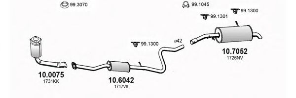 ART3973 ASSO Exhaust System Exhaust System