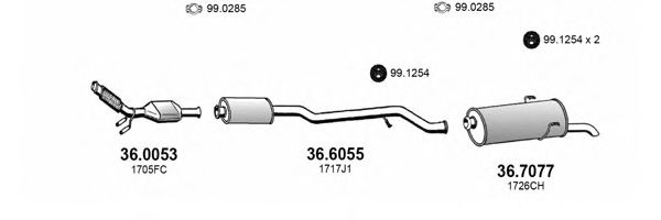 ART3924 ASSO Exhaust System Exhaust System