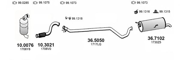 ART4388 ASSO Exhaust System Exhaust System