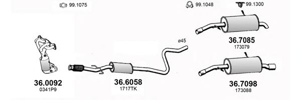 ART4393 ASSO Exhaust System Exhaust System