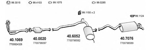ART1987 ASSO Exhaust System Exhaust System