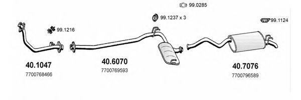 ART1989 ASSO Exhaust System Exhaust System