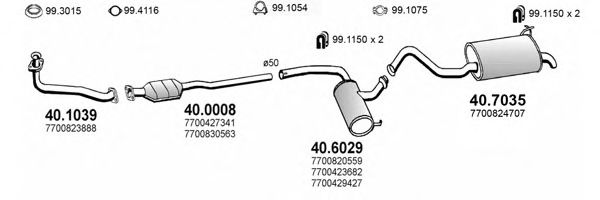 ART2044 ASSO Exhaust System Exhaust System