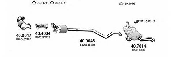 ART3679 ASSO Exhaust System Exhaust System