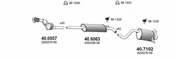 ART3683 ASSO Exhaust System