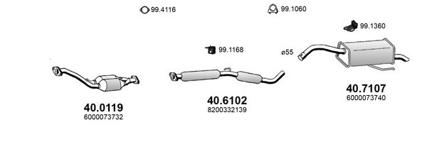 ART4403 ASSO Exhaust System Exhaust System