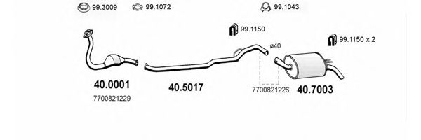 ART2081 ASSO Exhaust System Exhaust System