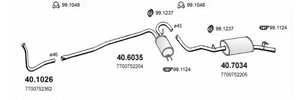 ART2103 ASSO Exhaust System Exhaust System