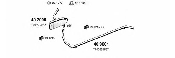 ART2123 ASSO Exhaust System Exhaust System