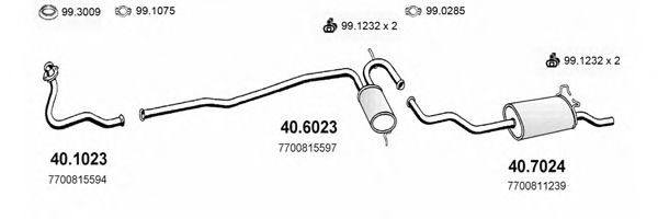 ART2139 ASSO Exhaust System Exhaust System