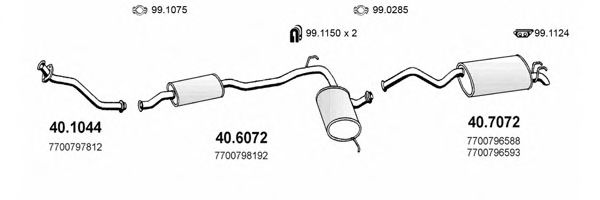 ART2155 ASSO Exhaust System Exhaust System