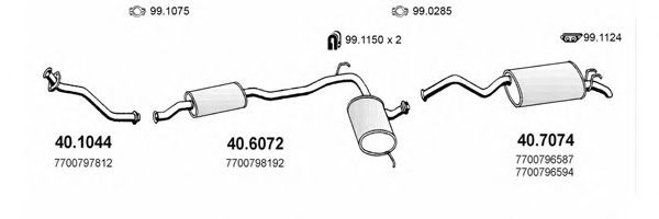 ART2156 ASSO Exhaust System Exhaust System
