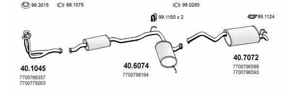 ART2158 ASSO Exhaust System Exhaust System