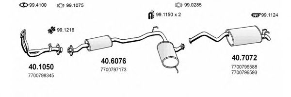 ART2164 ASSO Exhaust System Exhaust System
