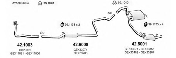 ART2165 ASSO Exhaust System Exhaust System