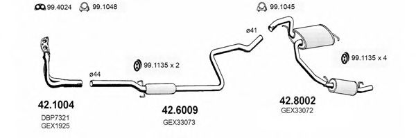 ART2166 ASSO Exhaust System Exhaust System