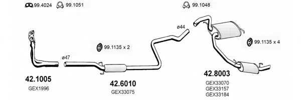ART2167 ASSO Exhaust System Exhaust System