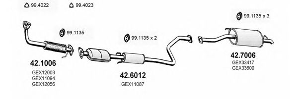 ART2168 ASSO Exhaust System Exhaust System