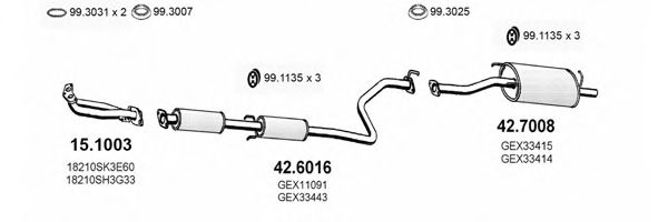 ART2175 ASSO Exhaust System Exhaust System