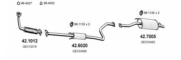 ART2182 ASSO Exhaust System Exhaust System