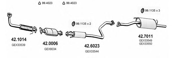 ART2184 ASSO Exhaust System Exhaust System