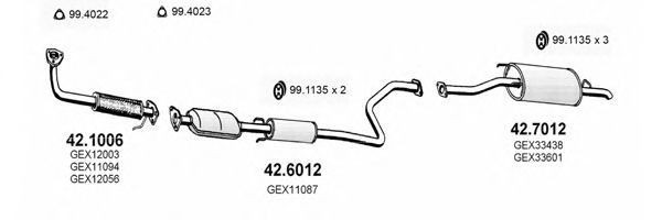 ART2185 ASSO Exhaust System Exhaust System