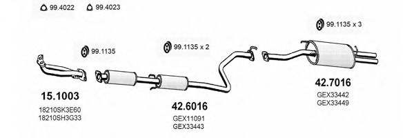 ART2192 ASSO Exhaust System Exhaust System