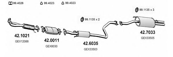 ART2197 ASSO Exhaust System Exhaust System