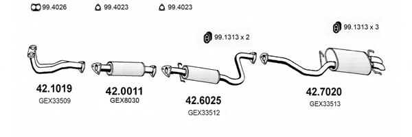 ART2204 ASSO Exhaust System Exhaust System