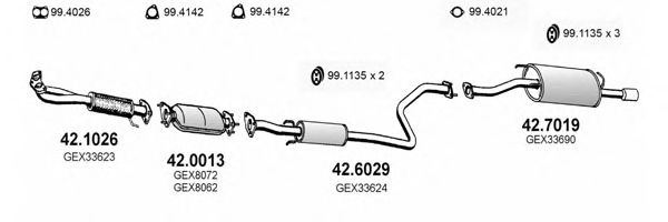 ART2212 ASSO Exhaust System Exhaust System