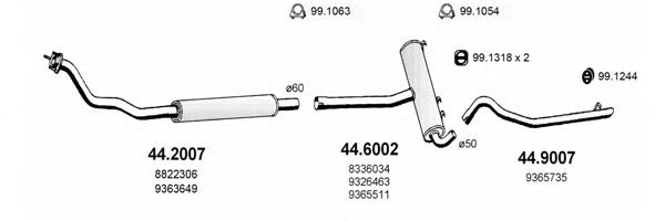 ART2221 ASSO Exhaust System Exhaust System