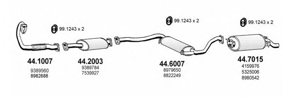 ART2225 ASSO Exhaust System Exhaust System