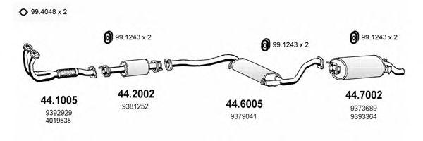 ART2226 ASSO Exhaust System Exhaust System