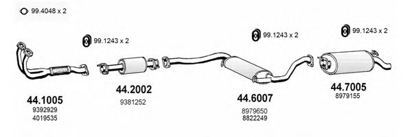ART2227 ASSO Exhaust System Exhaust System