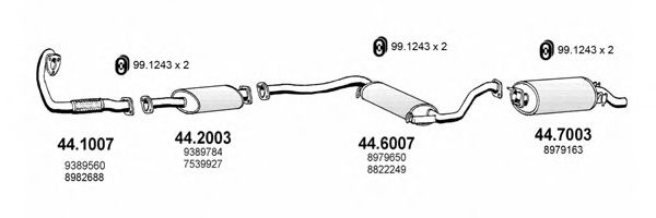 ART3074 ASSO Exhaust System Exhaust System