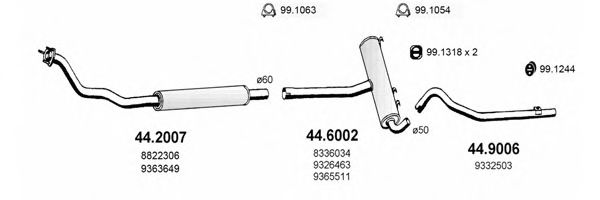 ART2254 ASSO Exhaust System Exhaust System