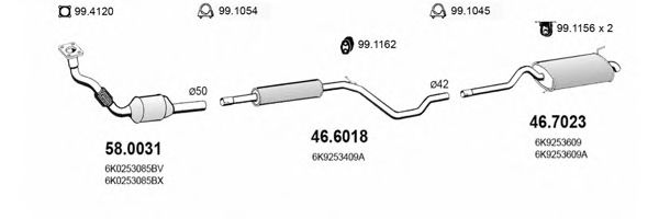 ART2285 ASSO Exhaust System Exhaust System