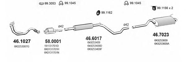 ART2287 ASSO Exhaust System Exhaust System