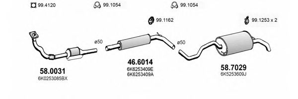 ART2353 ASSO Exhaust System Exhaust System