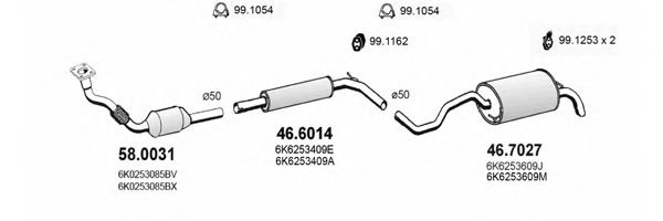 ART2358 ASSO Exhaust System Exhaust System