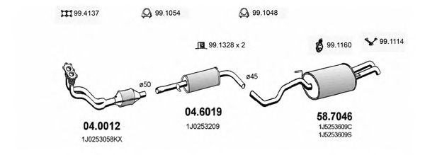 ART2365 ASSO Exhaust System Exhaust System