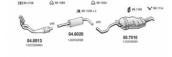 ART2366 ASSO Exhaust System Exhaust System
