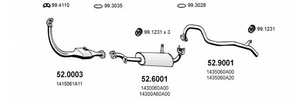 ART2382 ASSO Exhaust System Exhaust System