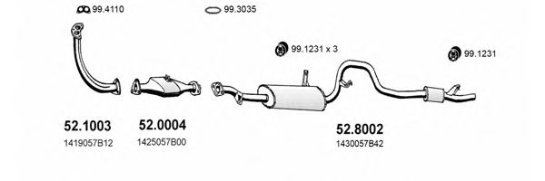 ART2384 ASSO Exhaust System Exhaust System