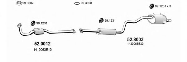 ART2392 ASSO Exhaust System Exhaust System
