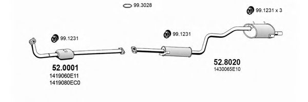 ART3702 ASSO Exhaust System Exhaust System