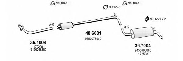 ART2402 ASSO Exhaust System Exhaust System