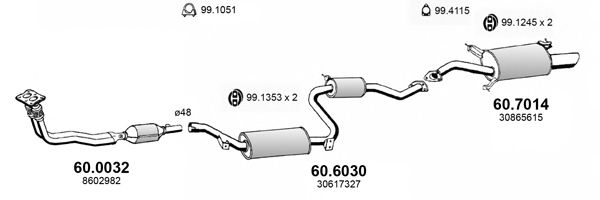 ART4240 ASSO Exhaust System Exhaust System