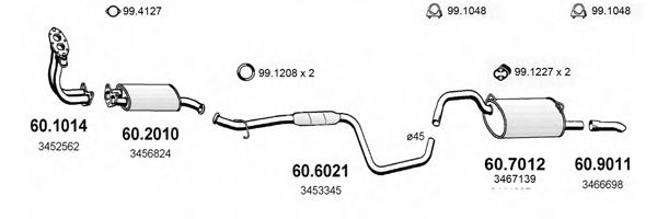 ART2443 ASSO Exhaust System Exhaust System
