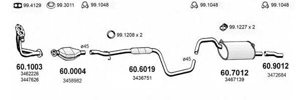 ART2445 ASSO Exhaust System Exhaust System